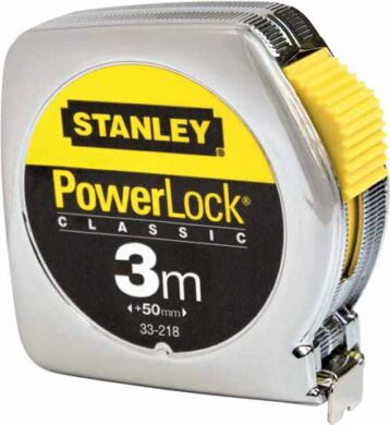 STANLEY 0-33-218 Metr svinovací 3m kovový PowerLock blister  (0430009)