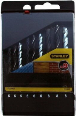 STANLEY STA56005-QZ Sada vrtáků MIX do betonu/kovu/dřeva 8dílná  (7901239)