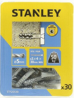 STANLEY STF20530 Hmoždinka do betonu nylon 5x25mm SET30  (7902563)
