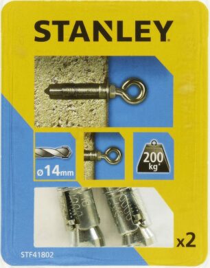 STANLEY STF41802 Kotva štítová rozpínací s okem 14x50mm SET2  (7902589)