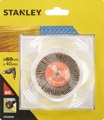 STANLEY STA34051 Lamelové brusné tělísko do vrtačky D80x20mm S6mm P80  (7903133)