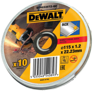 DEWALT DT42335TZ Kotouč řezný 115x1,2mm v boxu (10ks bal.)  (7910548)