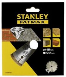 STANLEY STA38102-XJ Kotouč diamantový 115mm na beton - Diamantový segmentový kotouč 115mm na beton, nebo cihly. STANLEY