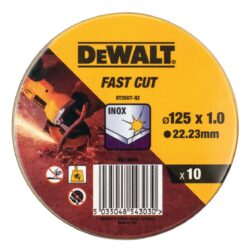 DEWALT DT3507 Kotouč řezný 125x1mm v boxu (10ks bal.) - 10ks eznch kotou pro hlov brusky 125 x 1 mm DeWALT v praktick kovov krabice.
