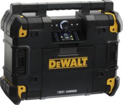 DEWALT DWST1-81078 Aku rádio 10,8-54V (bez aku) 230V DAB/FM/BT/AUX Tstak - Rdio s nabjekou TSTAK DeWALT (bez aku) vybaven esti reproduktory barevnm otonm displejem a tdou ochrany IP54.