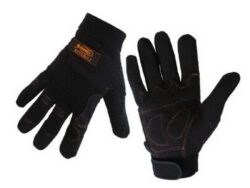LOBSTER 101113 Rukavice prošívané "XXL" BLACK - Víceúčelové prošívané černé rukavice vel. XXL s vyztuženou dlaní a ochranu kloubů. LOBSTER